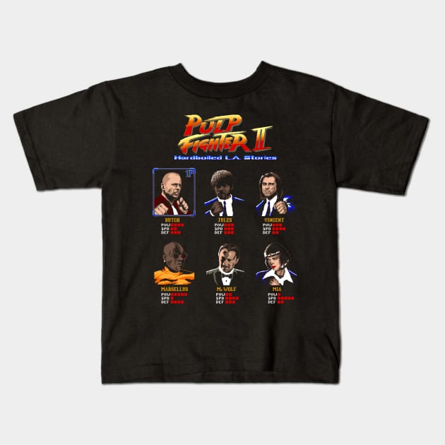 Pulp Fighter II Kids T-Shirt by FilippoMorini